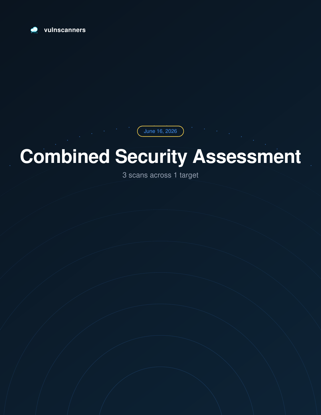 Sample VulnScanners report — page 1