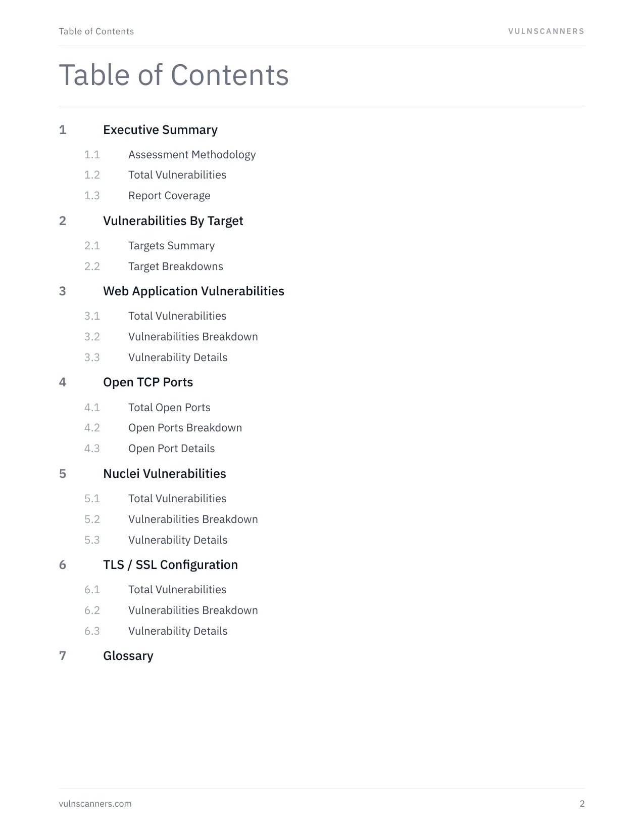 Sample VulnScanners report — page 2